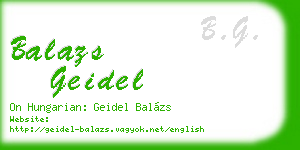 balazs geidel business card